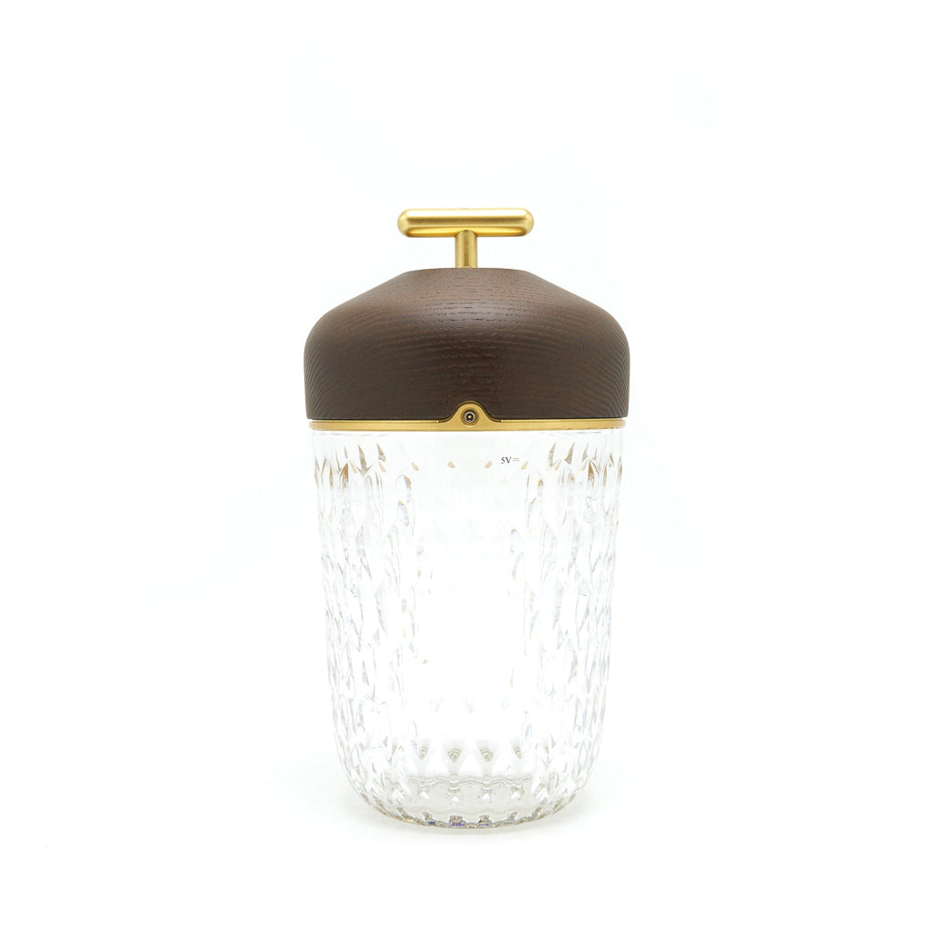 HERMES × SAINT LOUIS FOLIA PORTABLE LAMP DARK ASH
