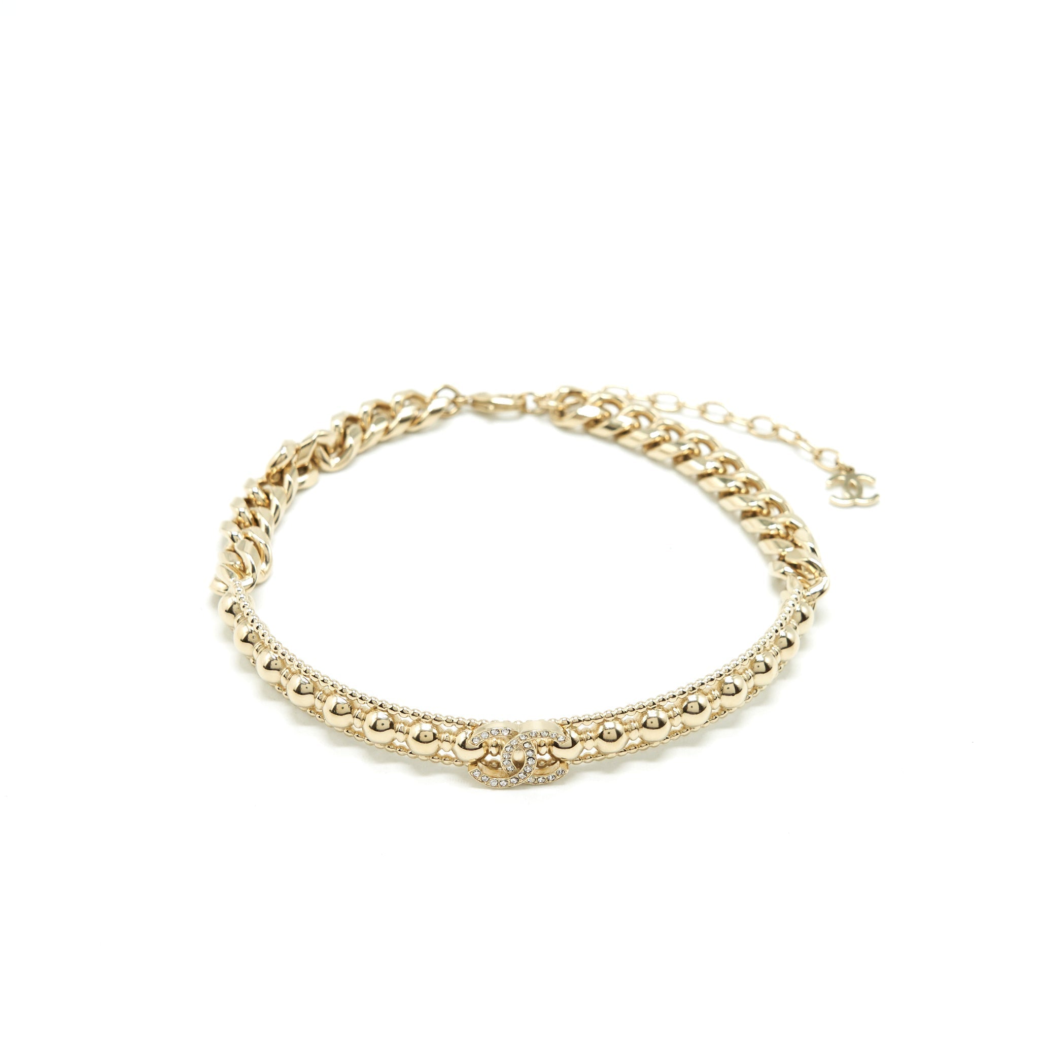 CHANEL 22C CHOKER LIGHT GOLD TONE