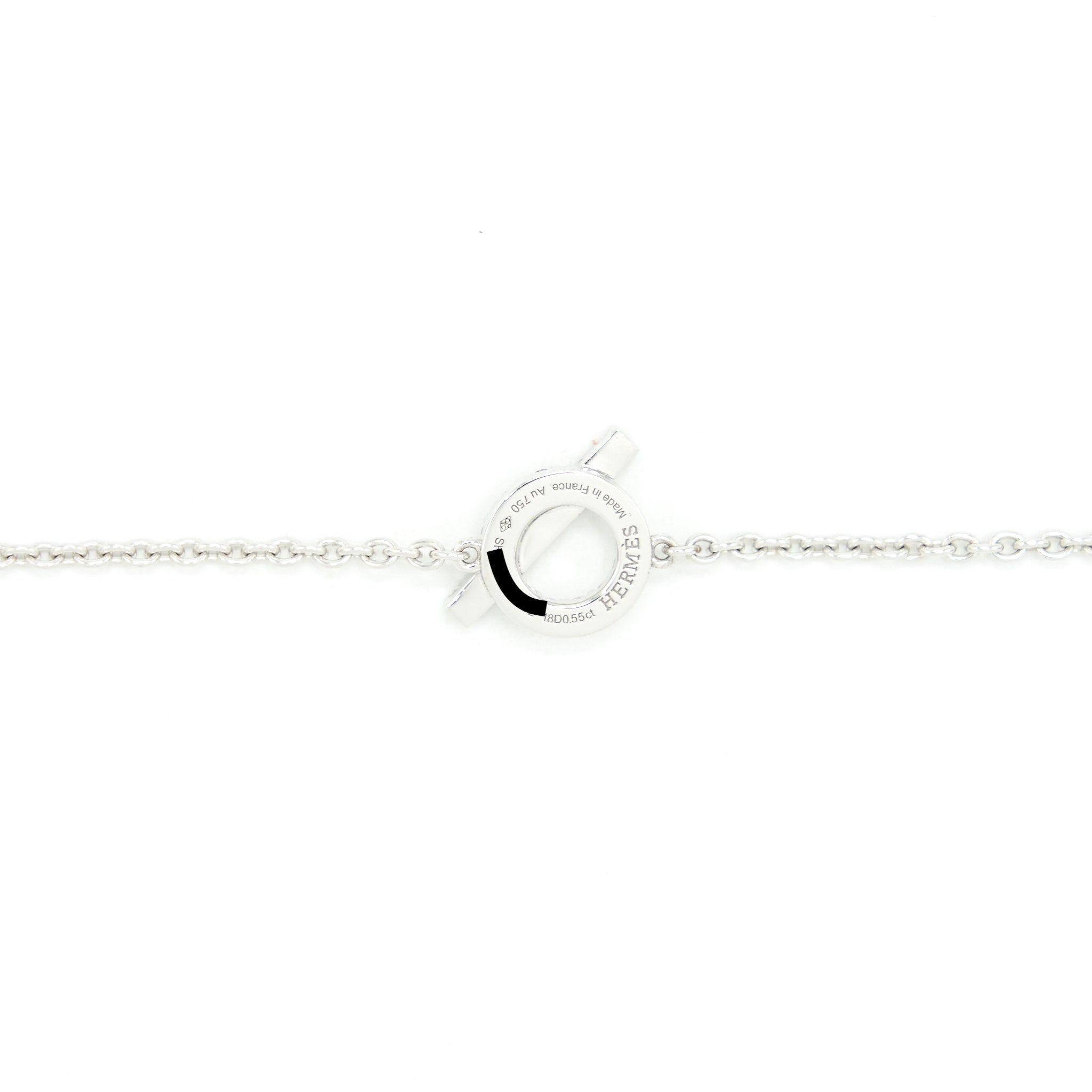 HERMES FINESSE BRACELET WHITE GOLD WITH DIAMOND