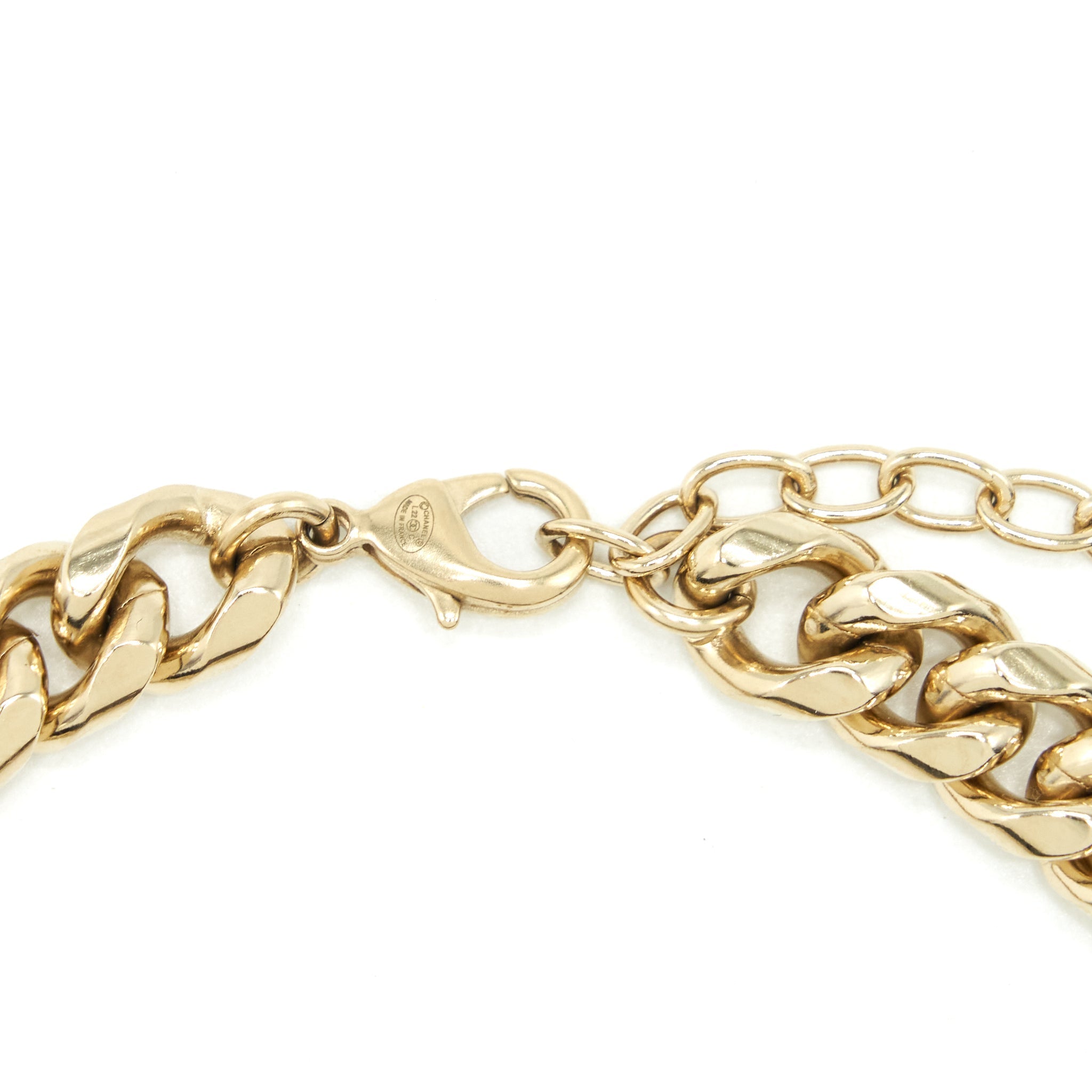 CHANEL 22C CHOKER LIGHT GOLD TONE
