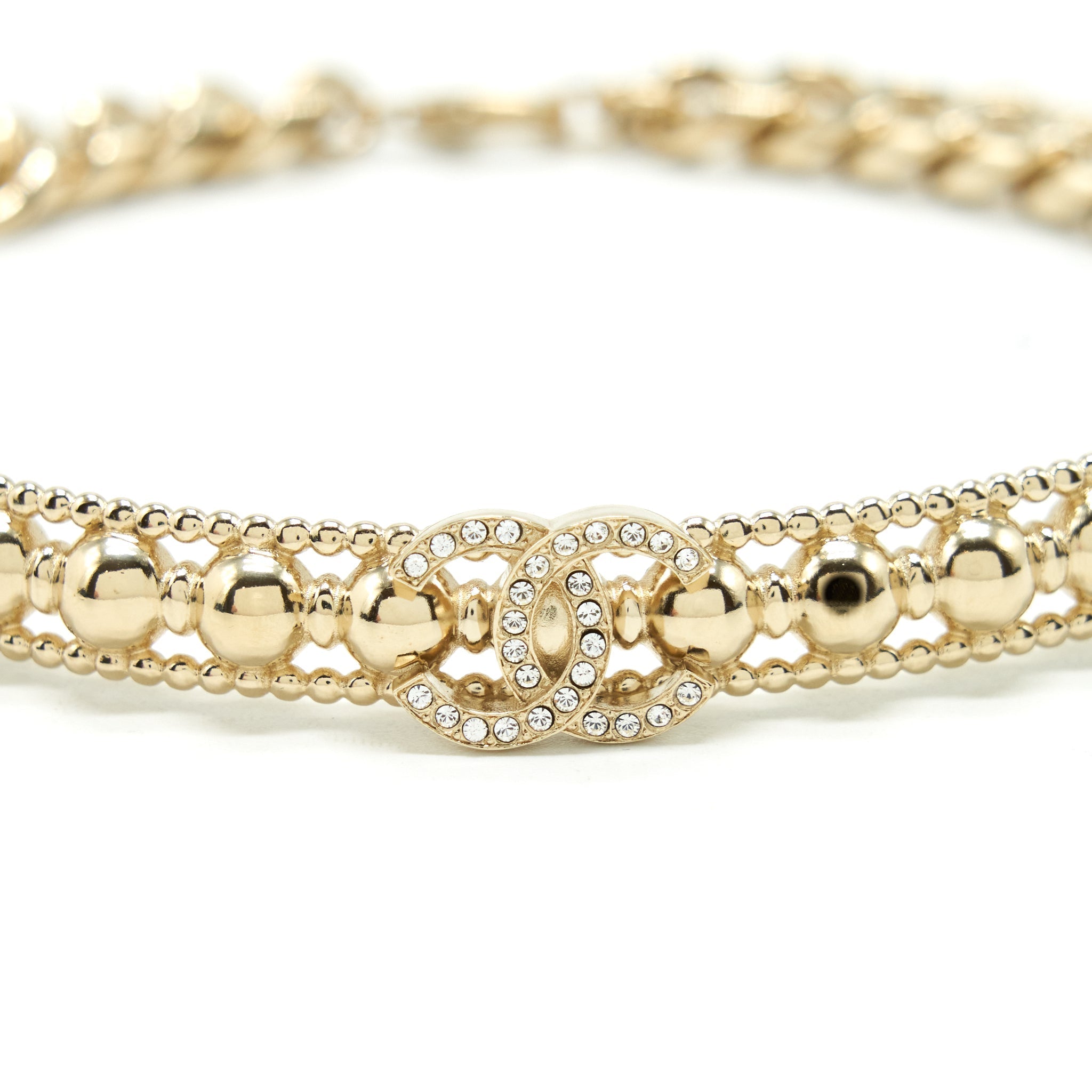 CHANEL 22C CHOKER LIGHT GOLD TONE