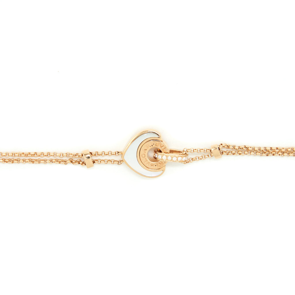 BVLGARI /MEDIUM COURSE BRACELET PINK GOLD AND MOTHER OF PEARL