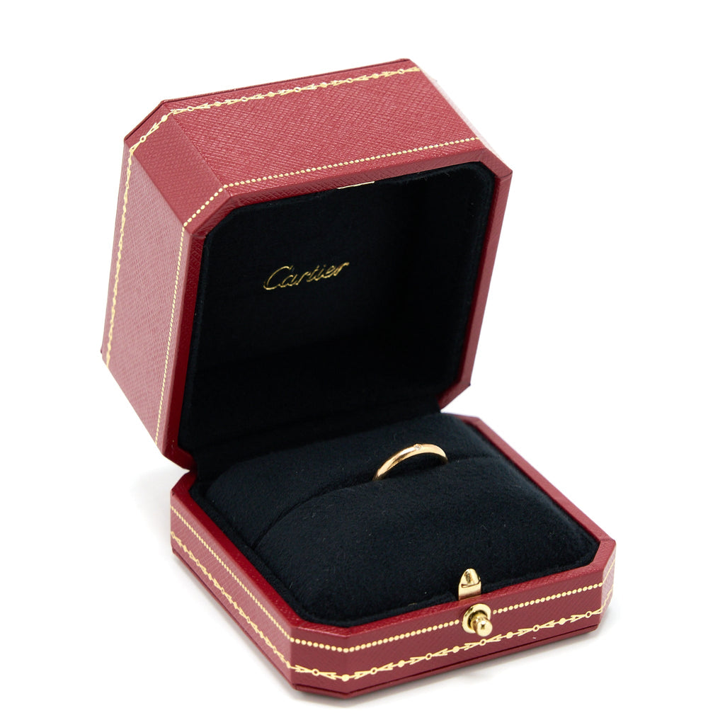 CARTIER 1895 WEDDING RING WITH ONE DIAMOND ROSE GOLD