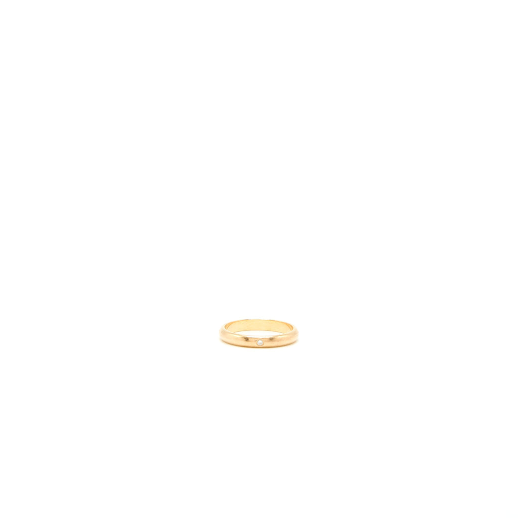 CARTIER 1895 WEDDING RING WITH ONE DIAMOND ROSE GOLD
