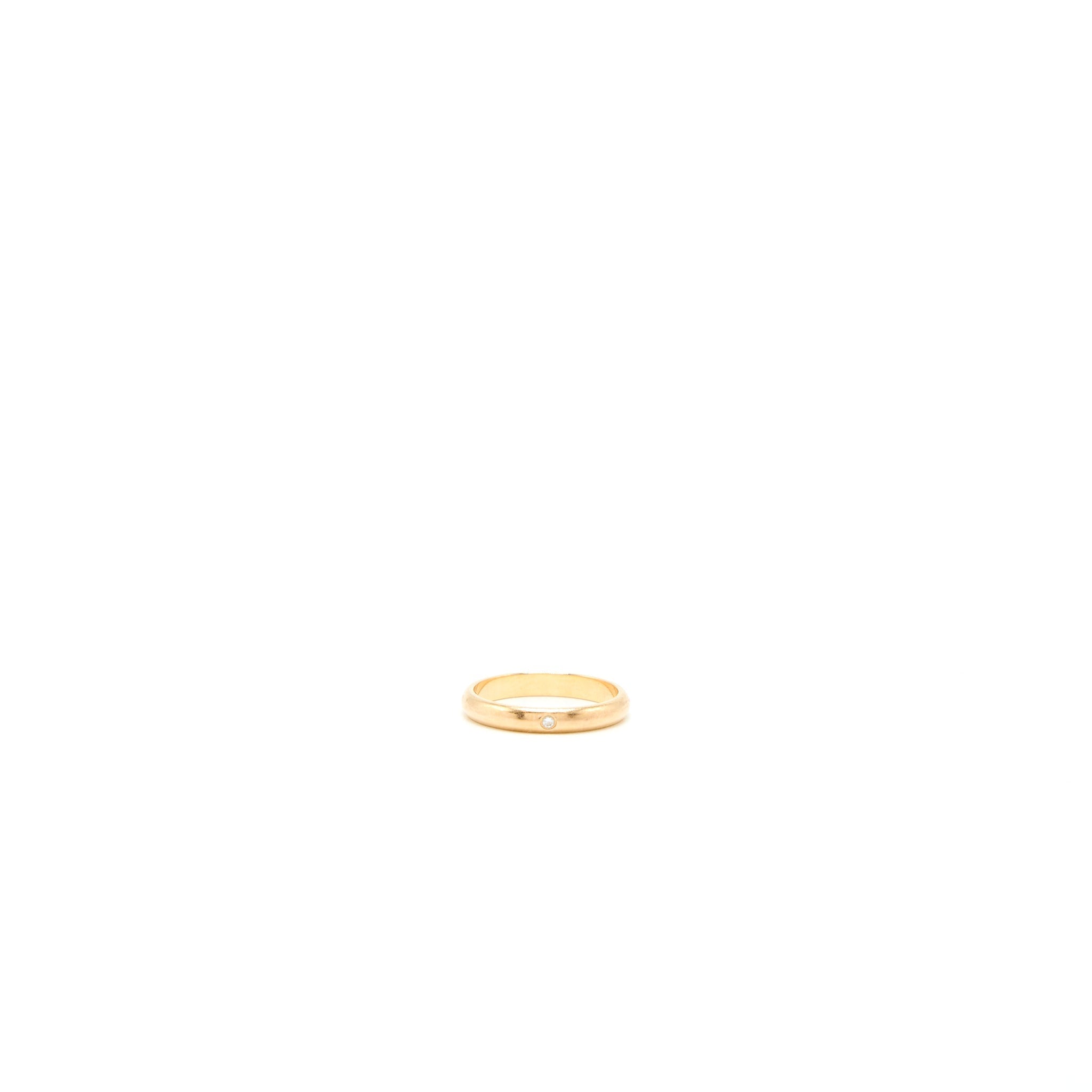CARTIER 1895 WEDDING RING WITH ONE DIAMOND ROSE GOLD