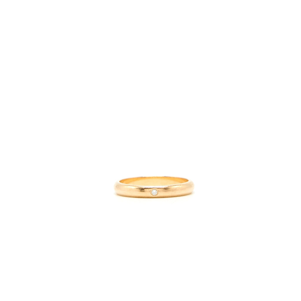 CARTIER 1895 WEDDING RING WITH ONE DIAMOND ROSE GOLD