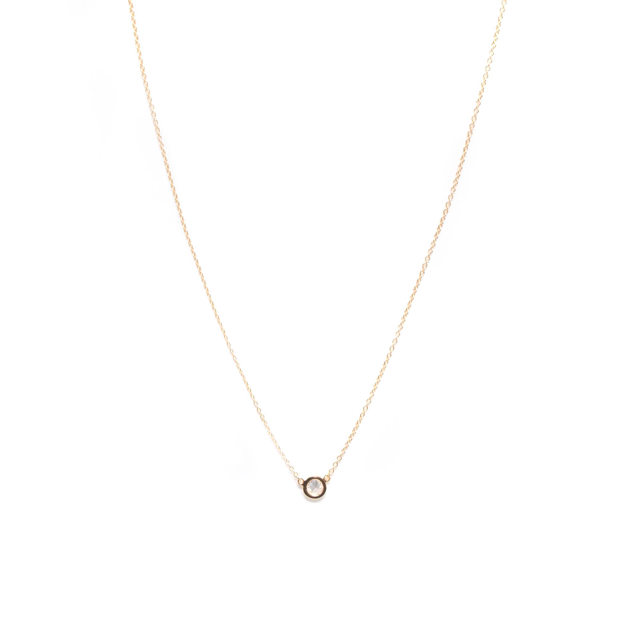 TIFFANY DIAMONDS BY THE YARD NECKLACE ROSE GOLD SINGLE DIAMOND
