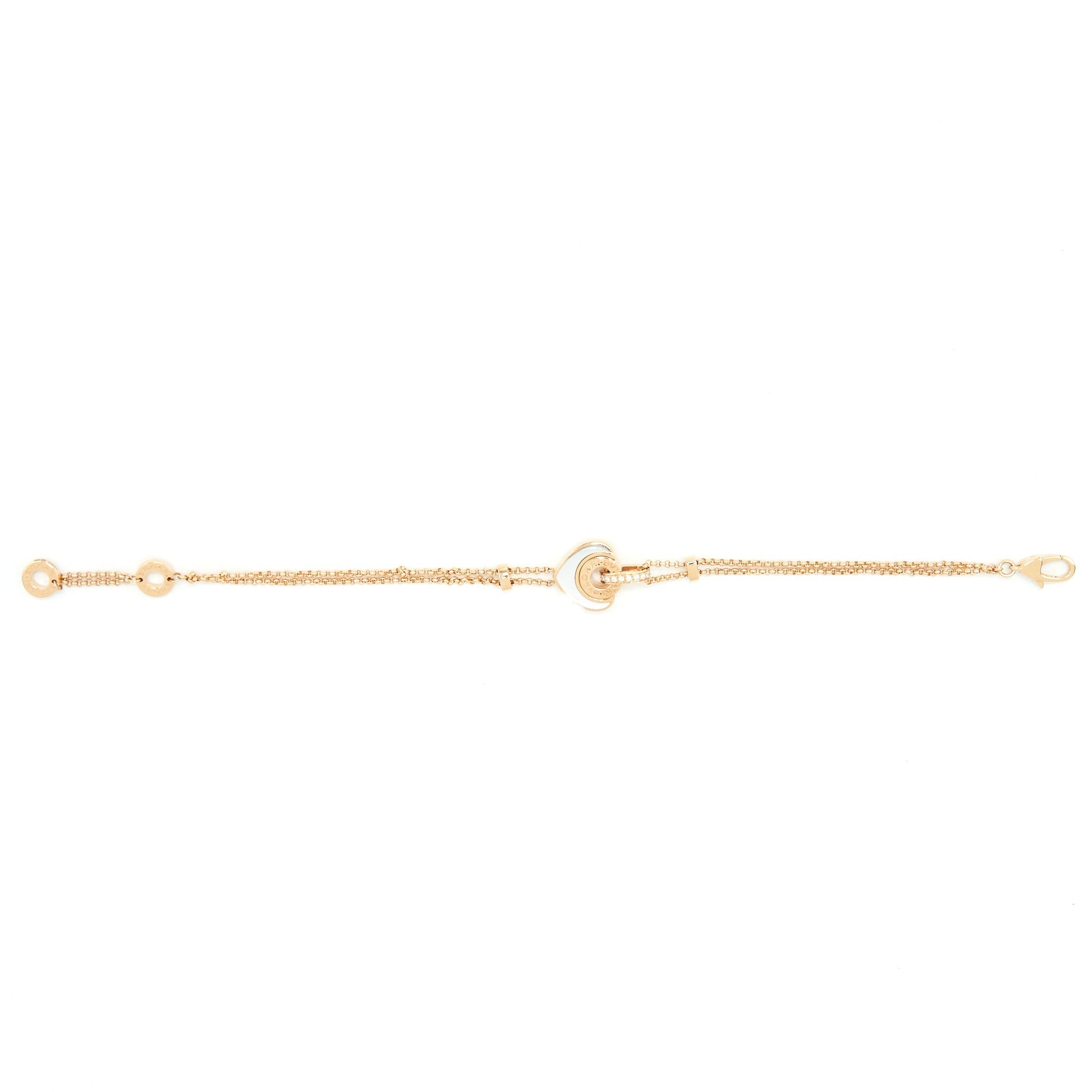 BVLGARI /MEDIUM COURSE BRACELET PINK GOLD AND MOTHER OF PEARL