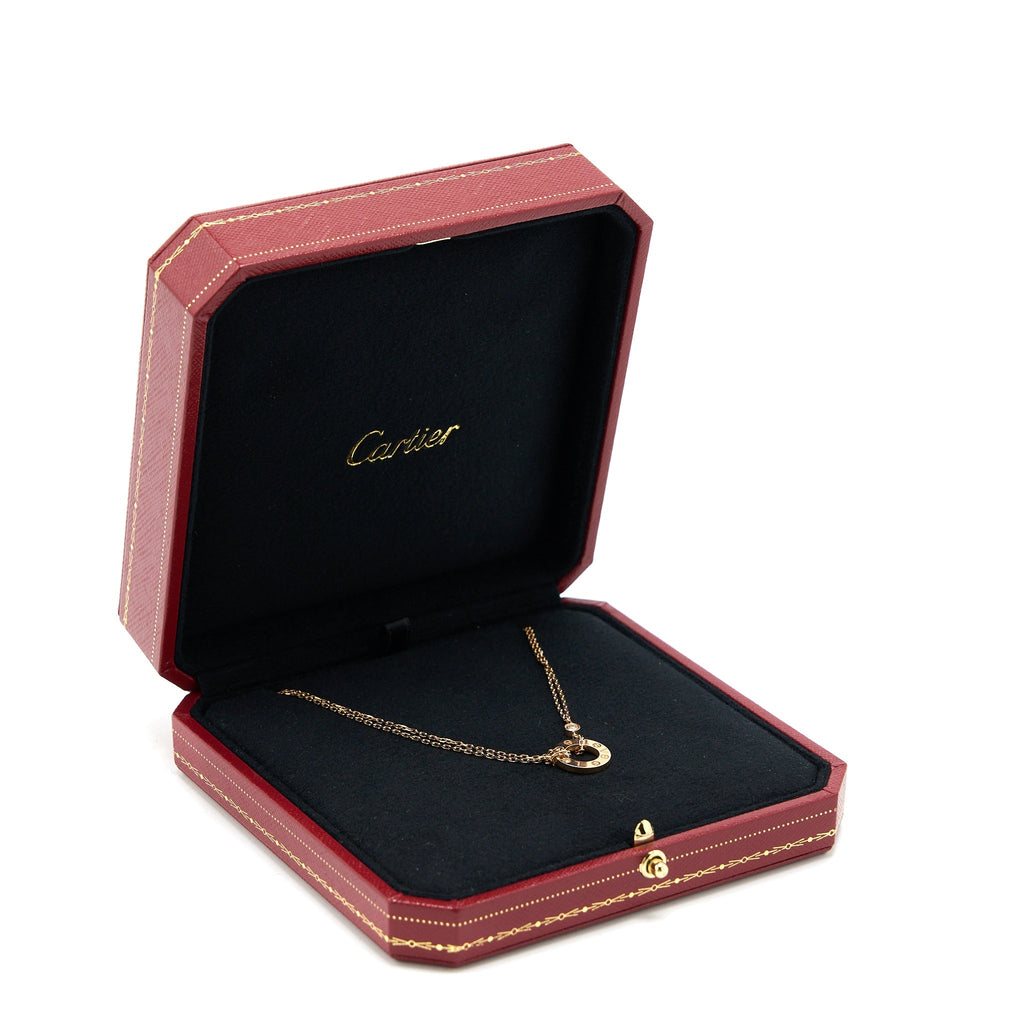 CARTIER LOVE NECKLACE 2 DIAMONDS ROSE GOLD