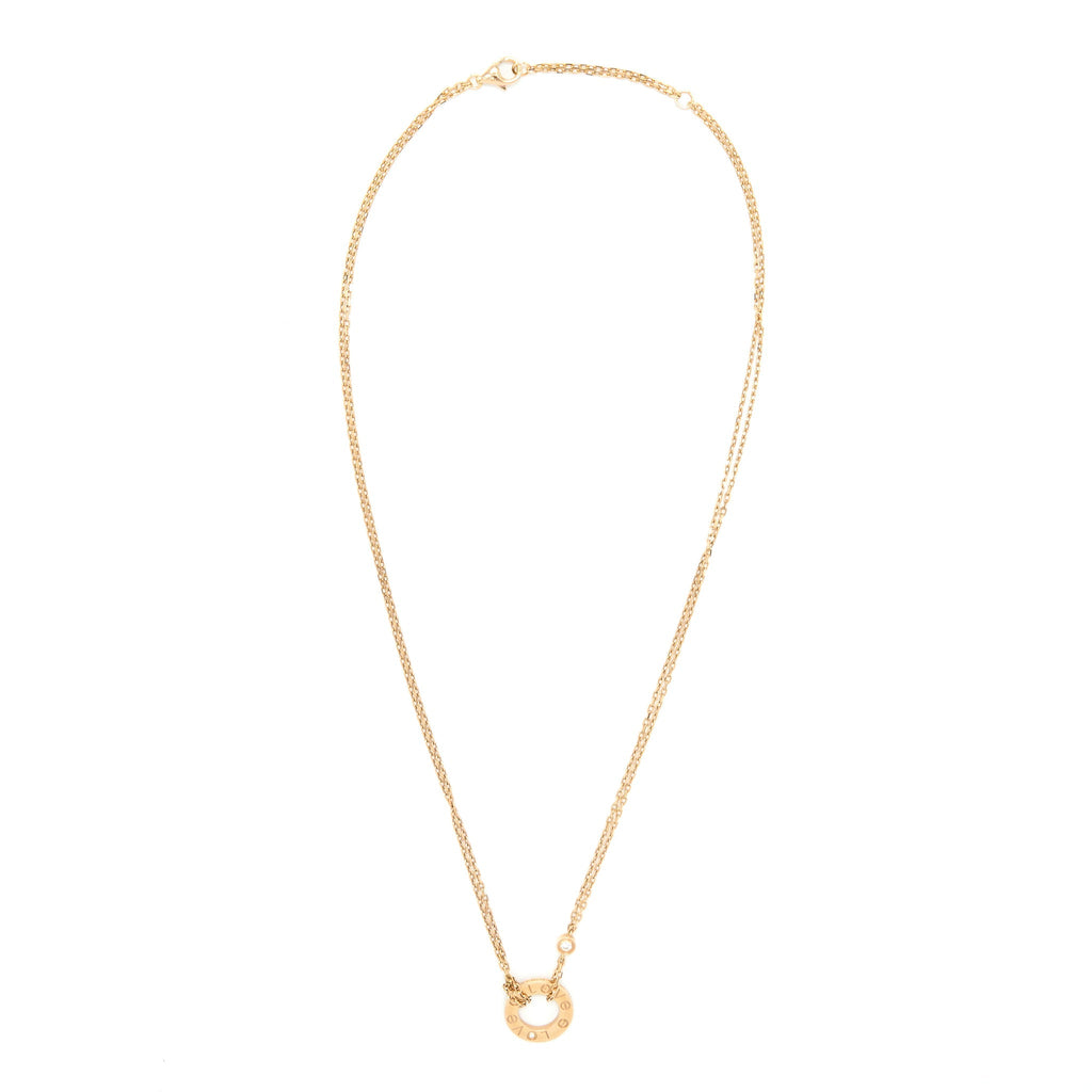 CARTIER LOVE NECKLACE 2 DIAMONDS ROSE GOLD