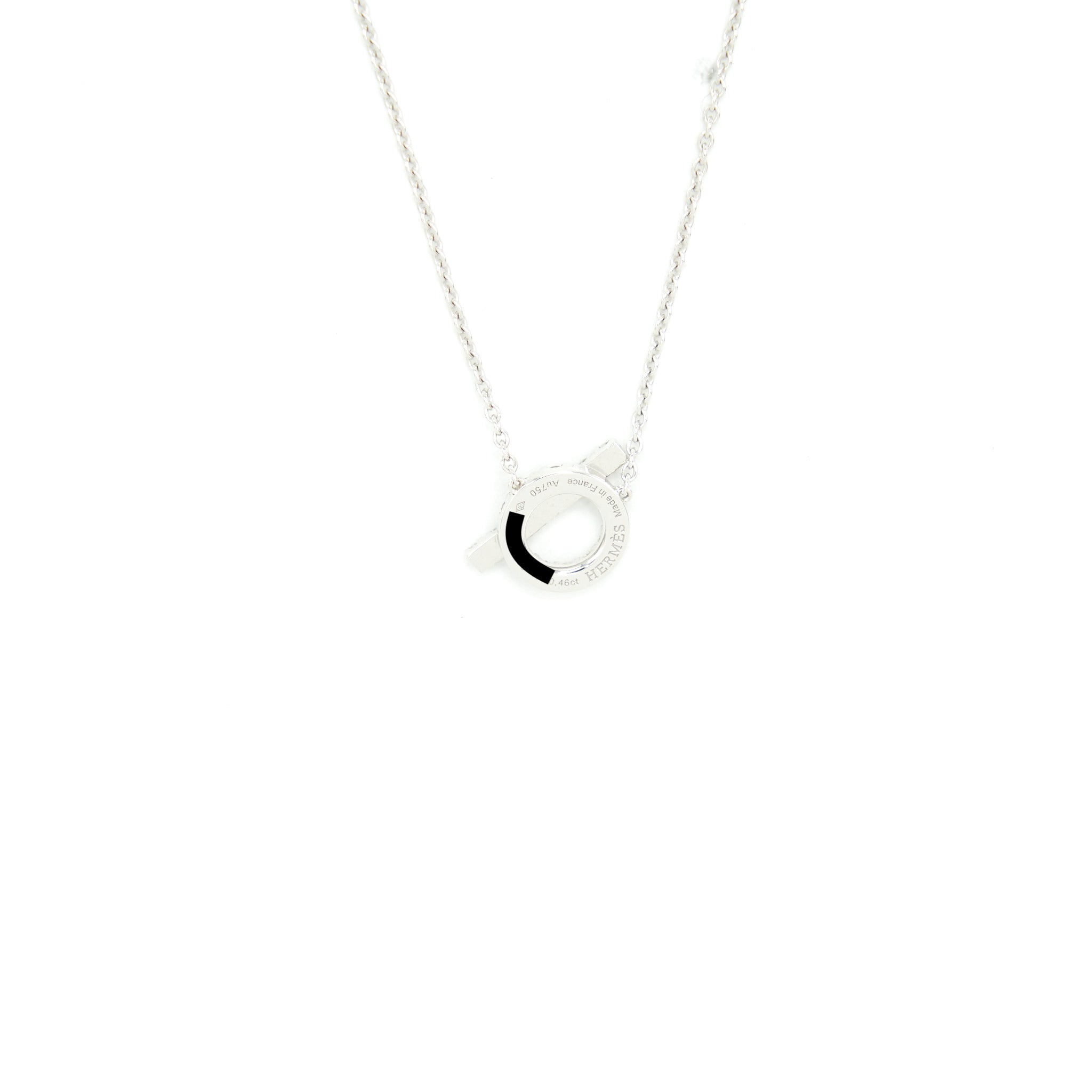 HERMES FINESSE PENDANT WHITE GOLD WITH DIAMONDS