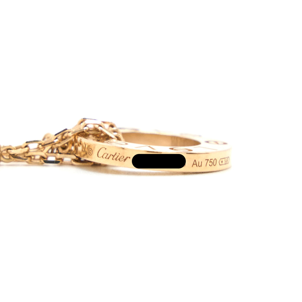 CARTIER LOVE NECKLACE 2 DIAMONDS ROSE GOLD