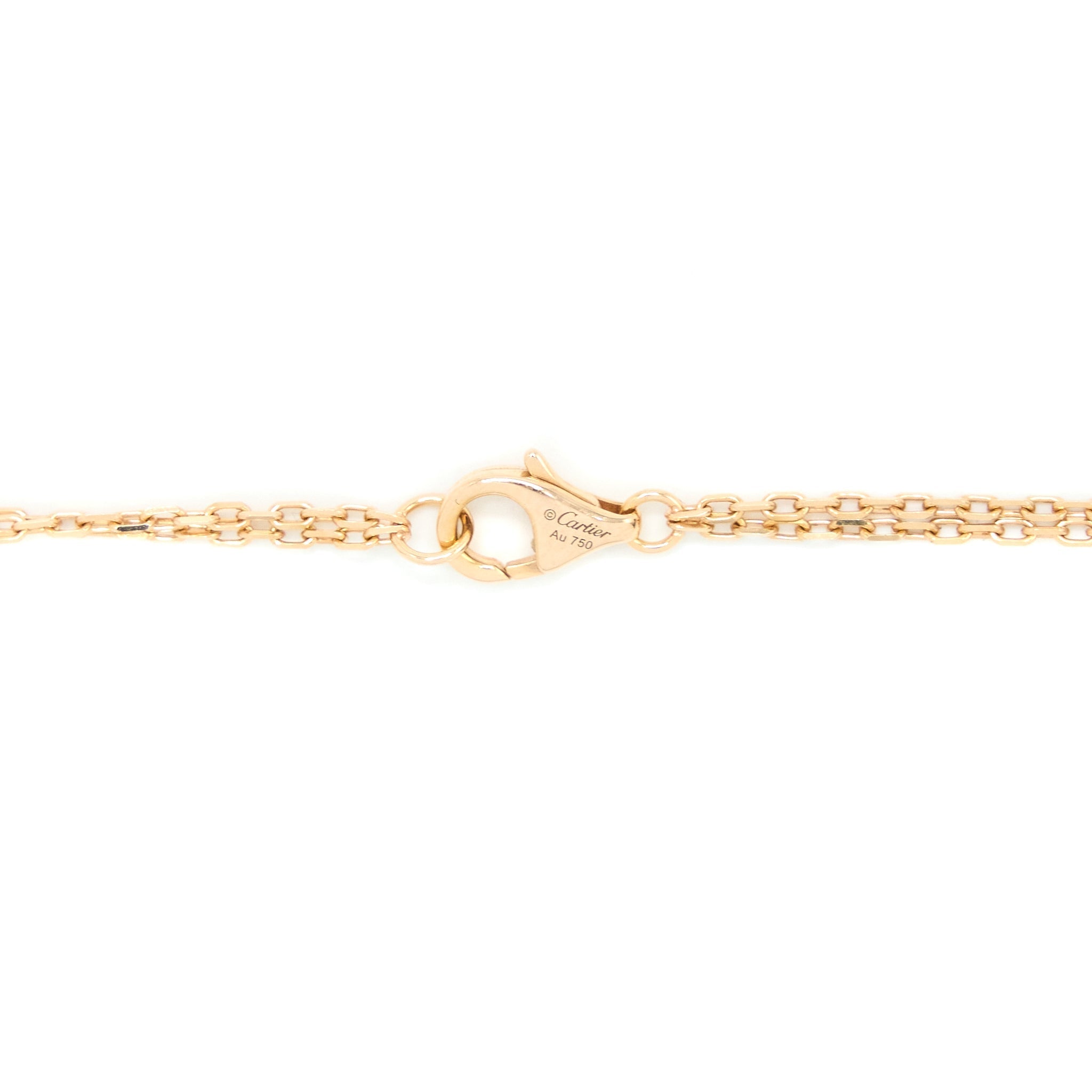 CARTIER LOVE NECKLACE 2 DIAMONDS ROSE GOLD