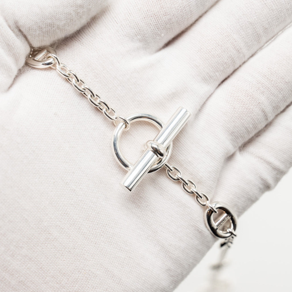 HERMES 120CM FARANDOLE LONG NECKLACE STERLING SILVER