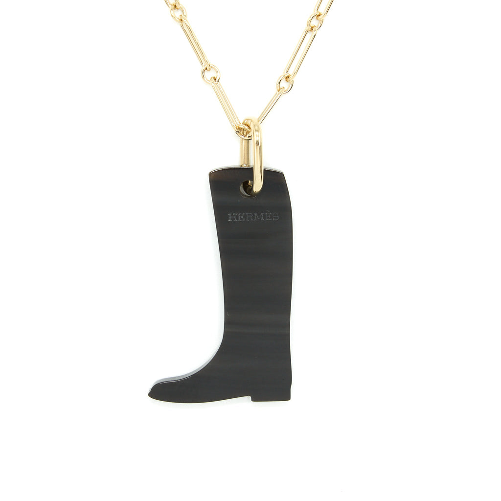 HERMES AMULETTE LAQUEE CAVALIER PENDANT
