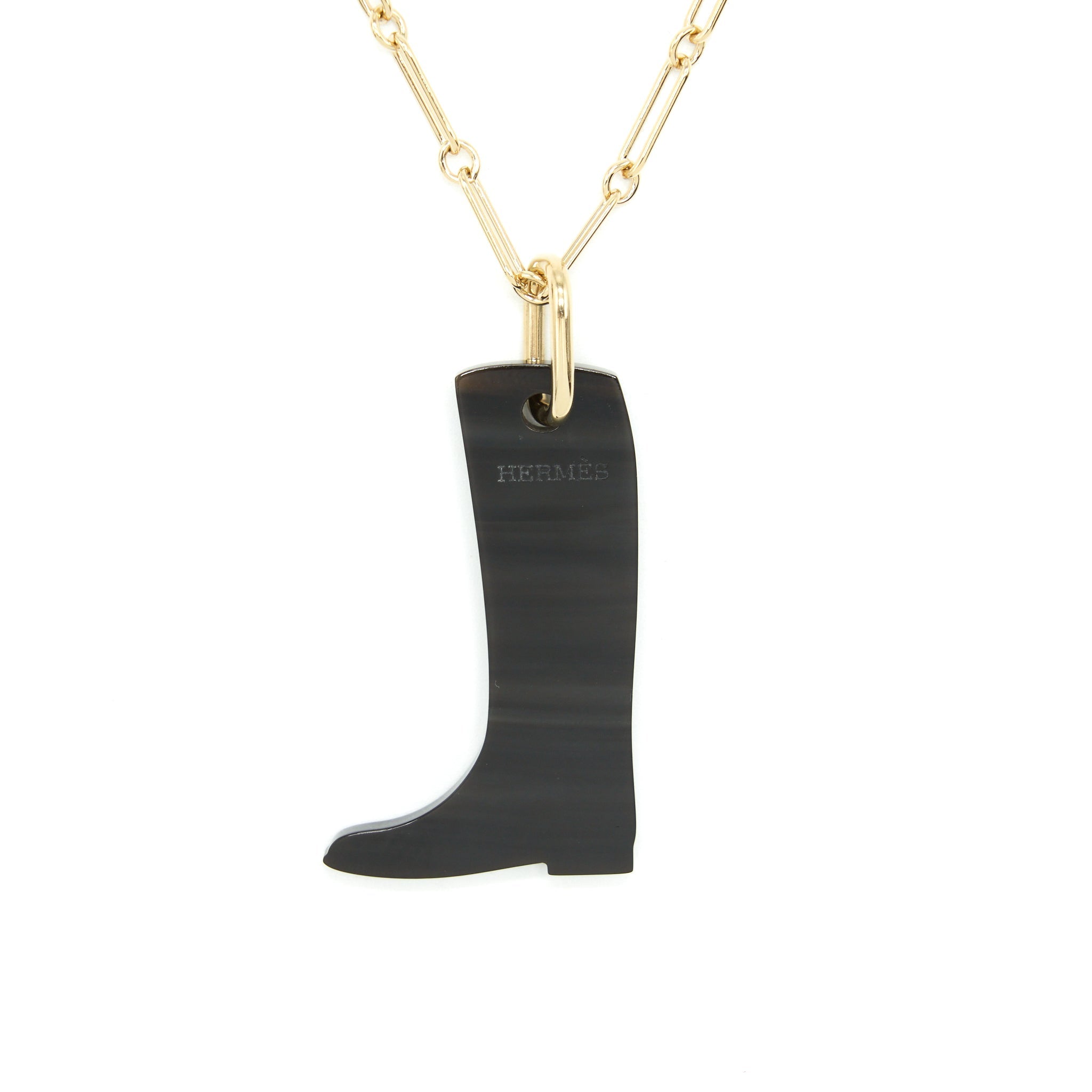HERMES AMULETTE LAQUEE CAVALIER PENDANT