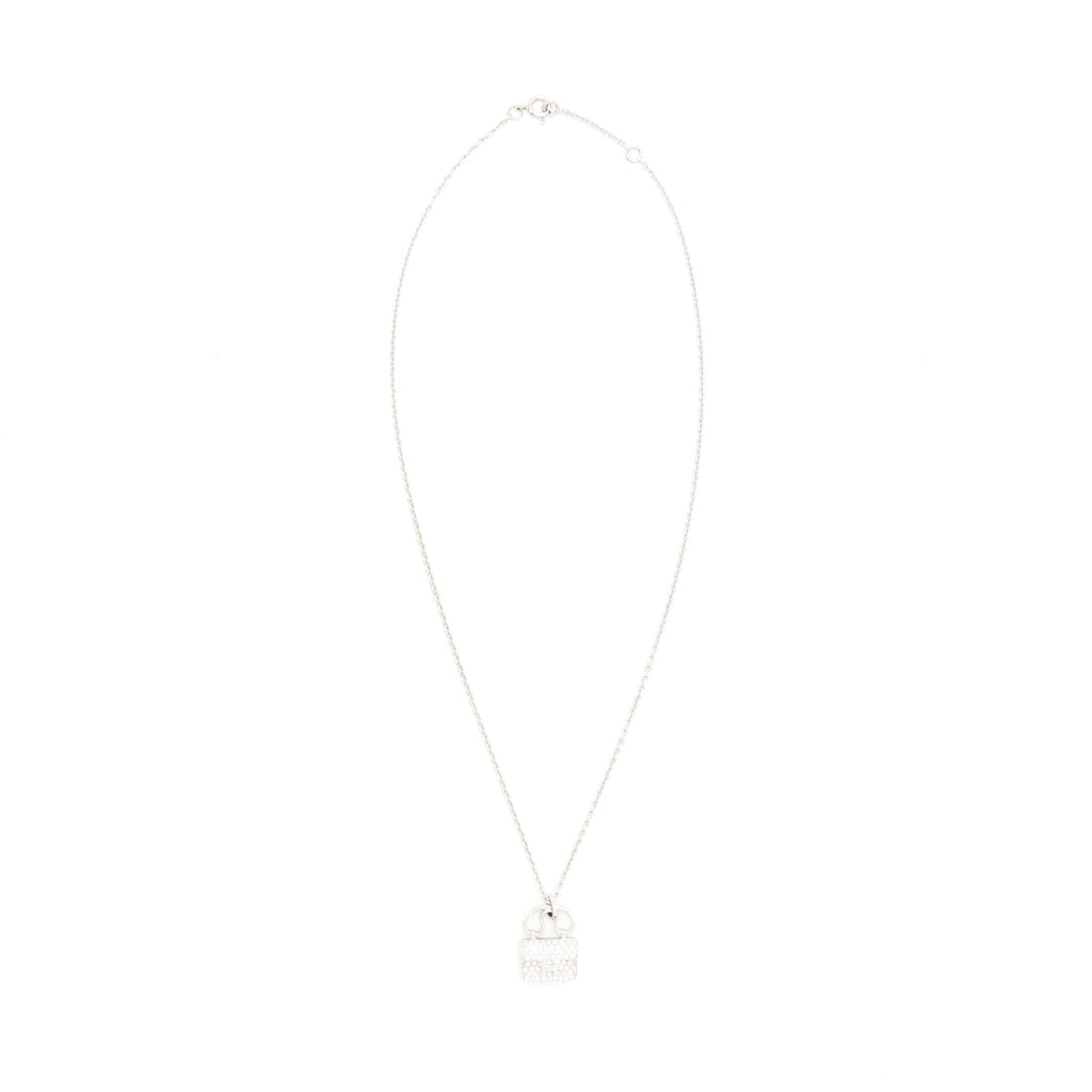 HERMES AMUELETTE PENDANT, SMALL MODAL WHITE GOLD SET WITH DIAMONDS
