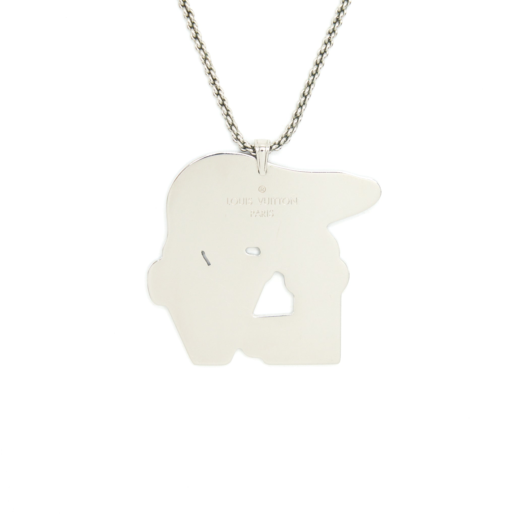 LOUIS VUITTON × NIGO MOUNTAIN BEAR SILVER NECKLACE