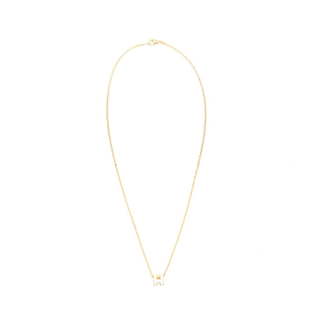 HERMES MINI POP H PENDANT BLANC GHW