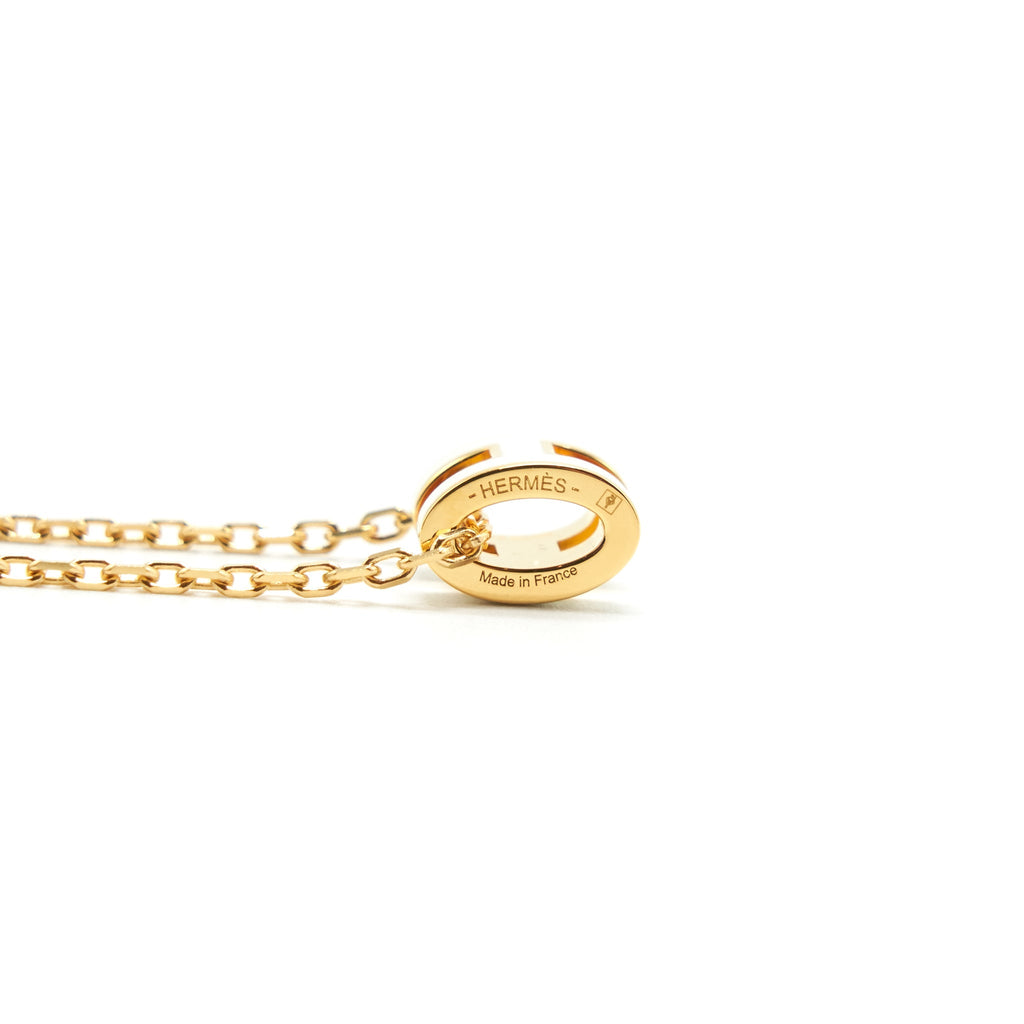 HERMES MINI POP H PENDANT BLANC GHW