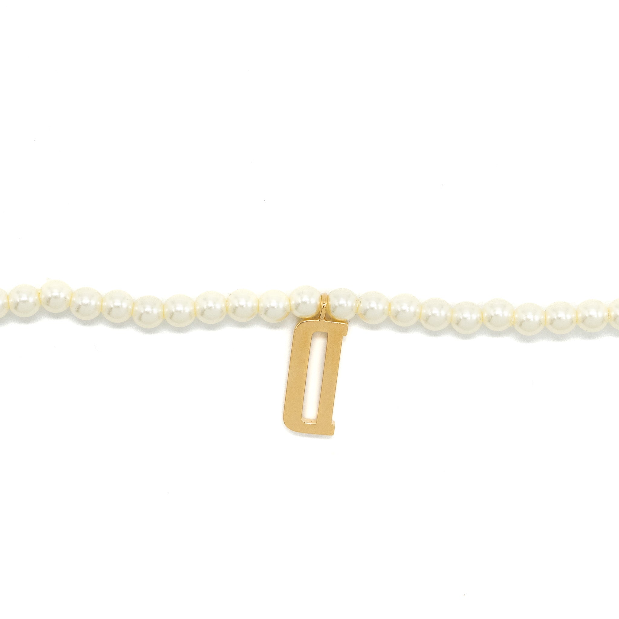 DIOR REVOLUTION NECKLACE RESIN PEARLS GHW
