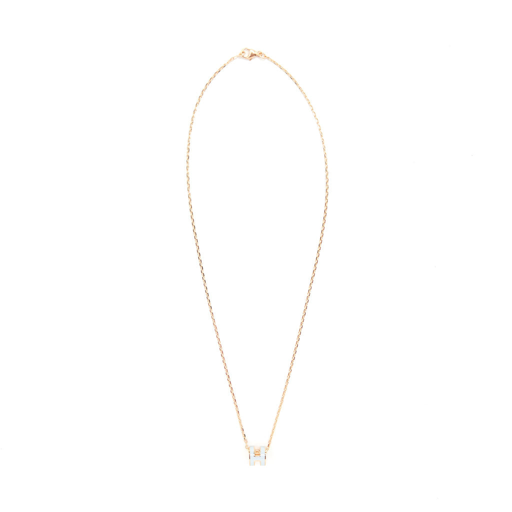 HERMES MINI POP H NECKLACE BLACK GHW