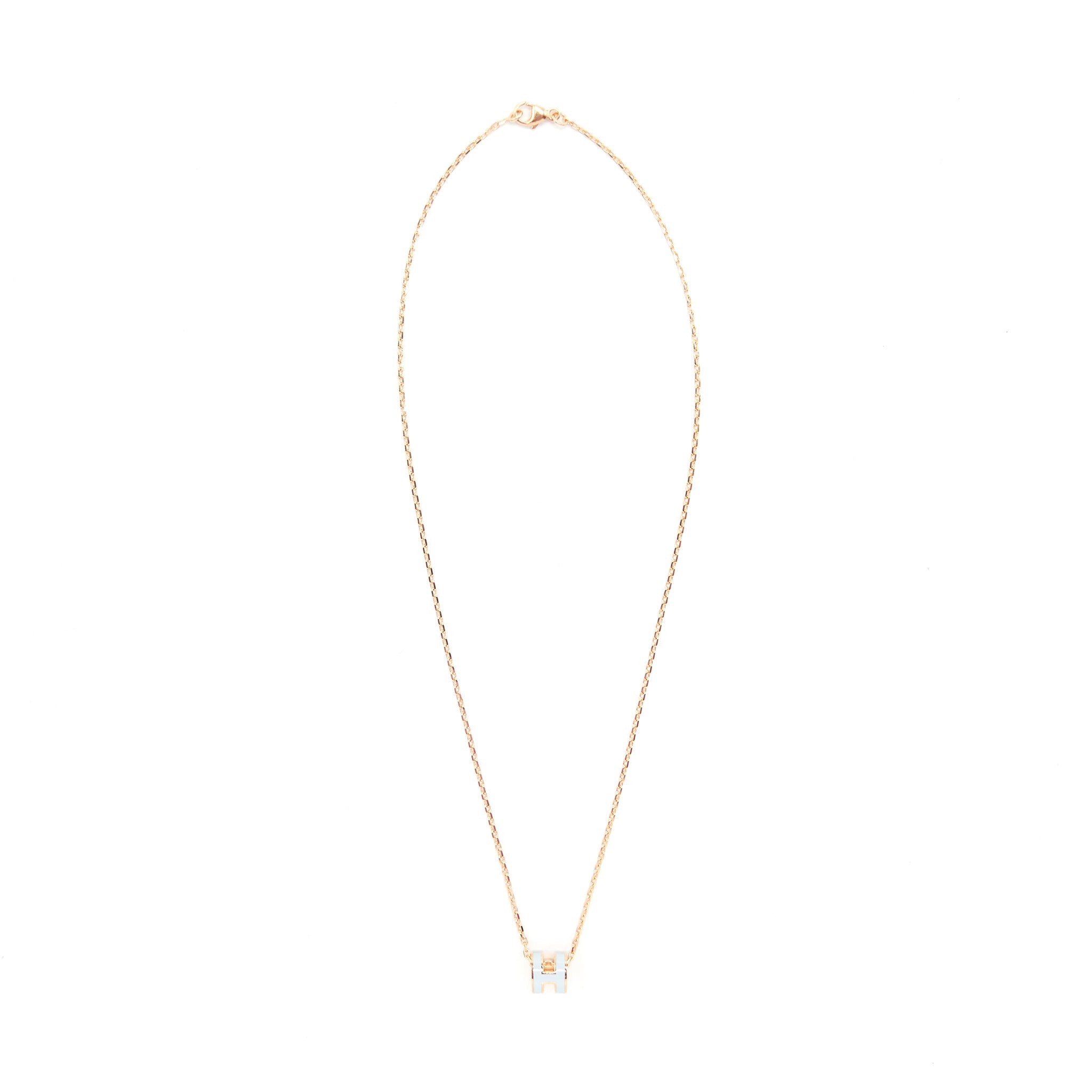 HERMES MINI POP H NECKLACE BLACK GHW