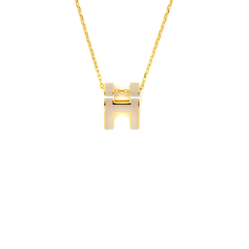 HERMES POP H PENDANT MARRON GLACE GHW