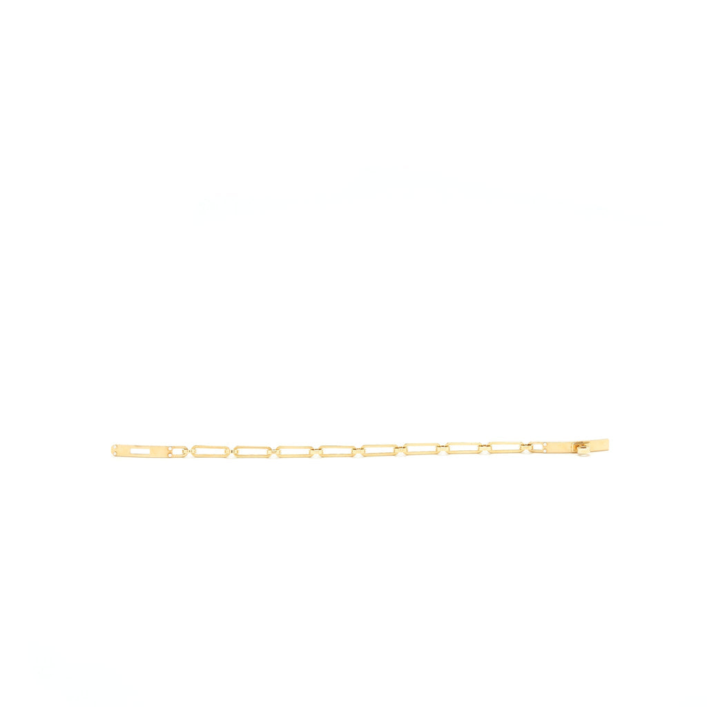 HERMES KELLY CHAIN BRACELET YELLOW GOLD WITH DIAMONDS