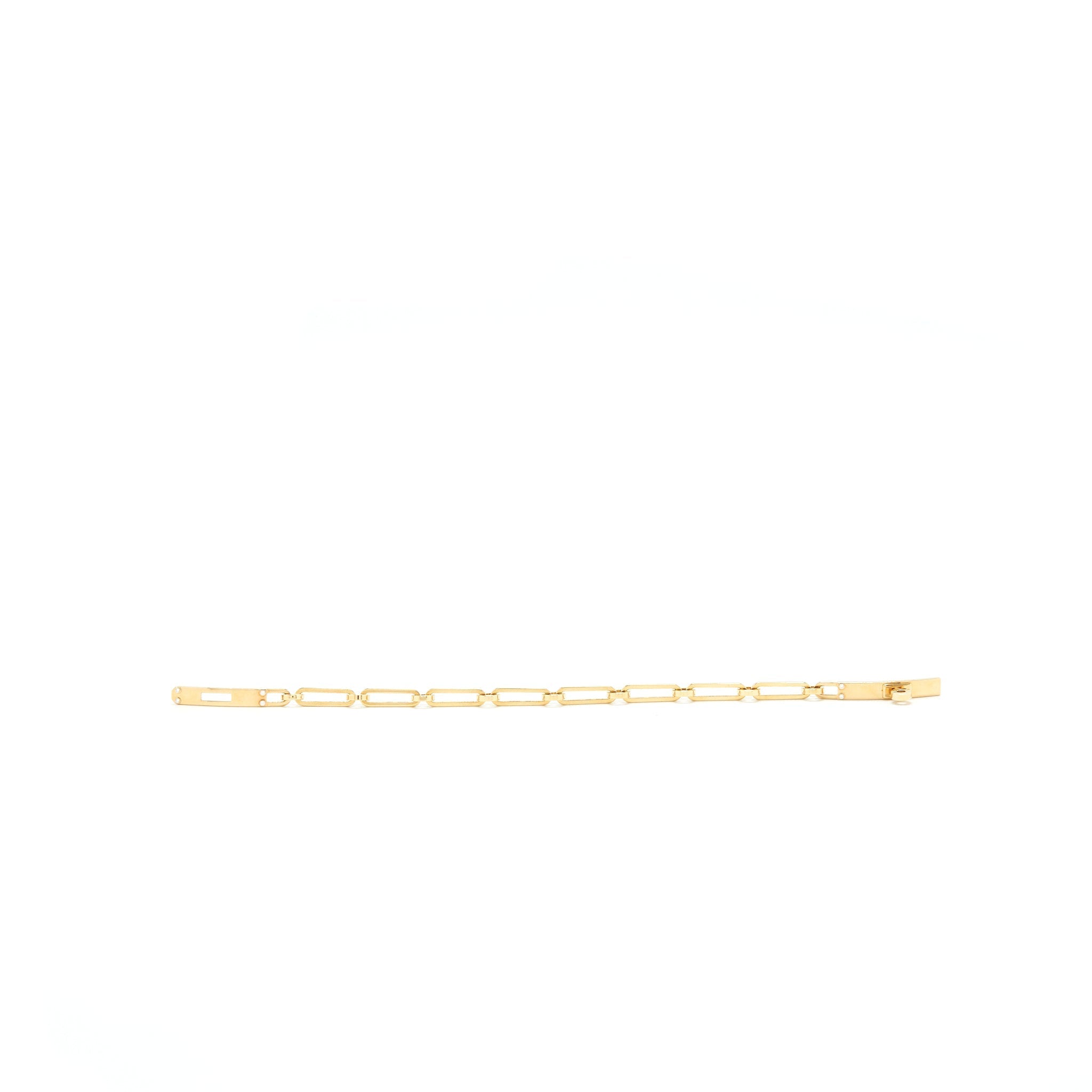 HERMES KELLY CHAIN BRACELET YELLOW GOLD WITH DIAMONDS