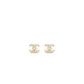 CHANEL MINI CC LOGO EARRINGS WITH CRYSTALS LGHW