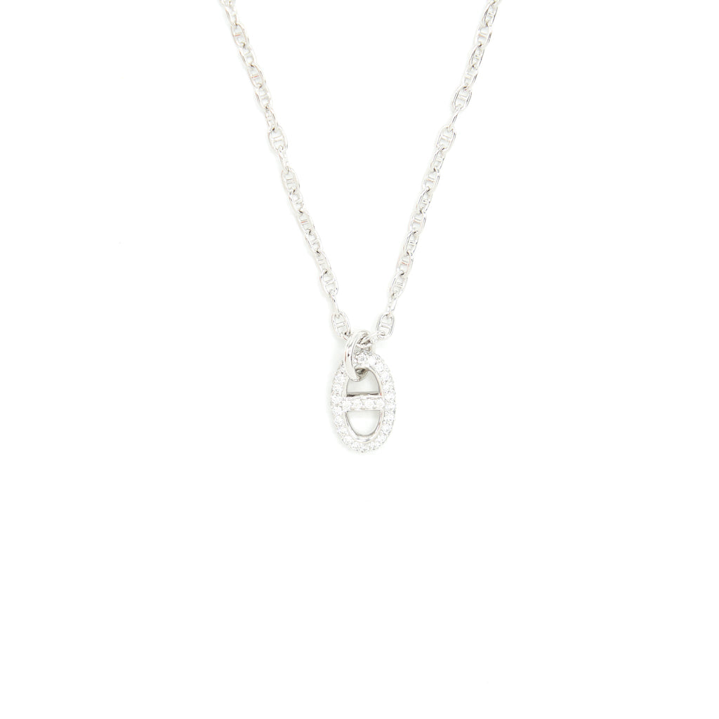 HERMES NEW FARANDOLE PENDANT WHITE GOLD WITH DIMONDS