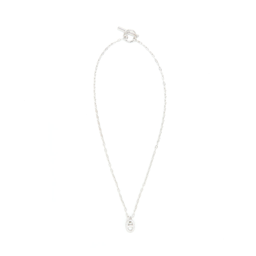 HERMES NEW FARANDOLE PENDANT WHITE GOLD WITH DIMONDS