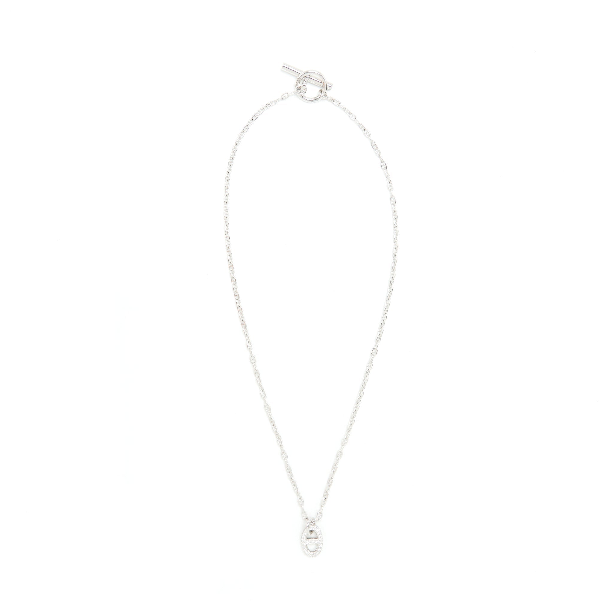 HERMES NEW FARANDOLE PENDANT WHITE GOLD WITH DIMONDS