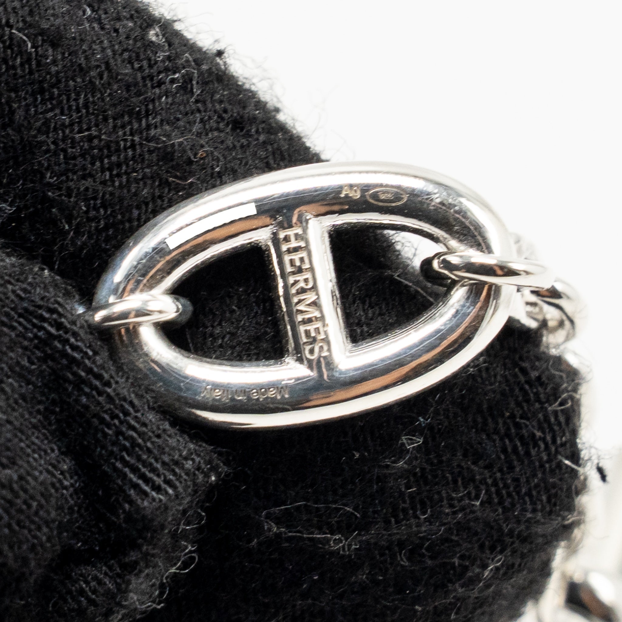 HERMES 120CM FARANDOLE LONG NECKLACE STERLING SILVER