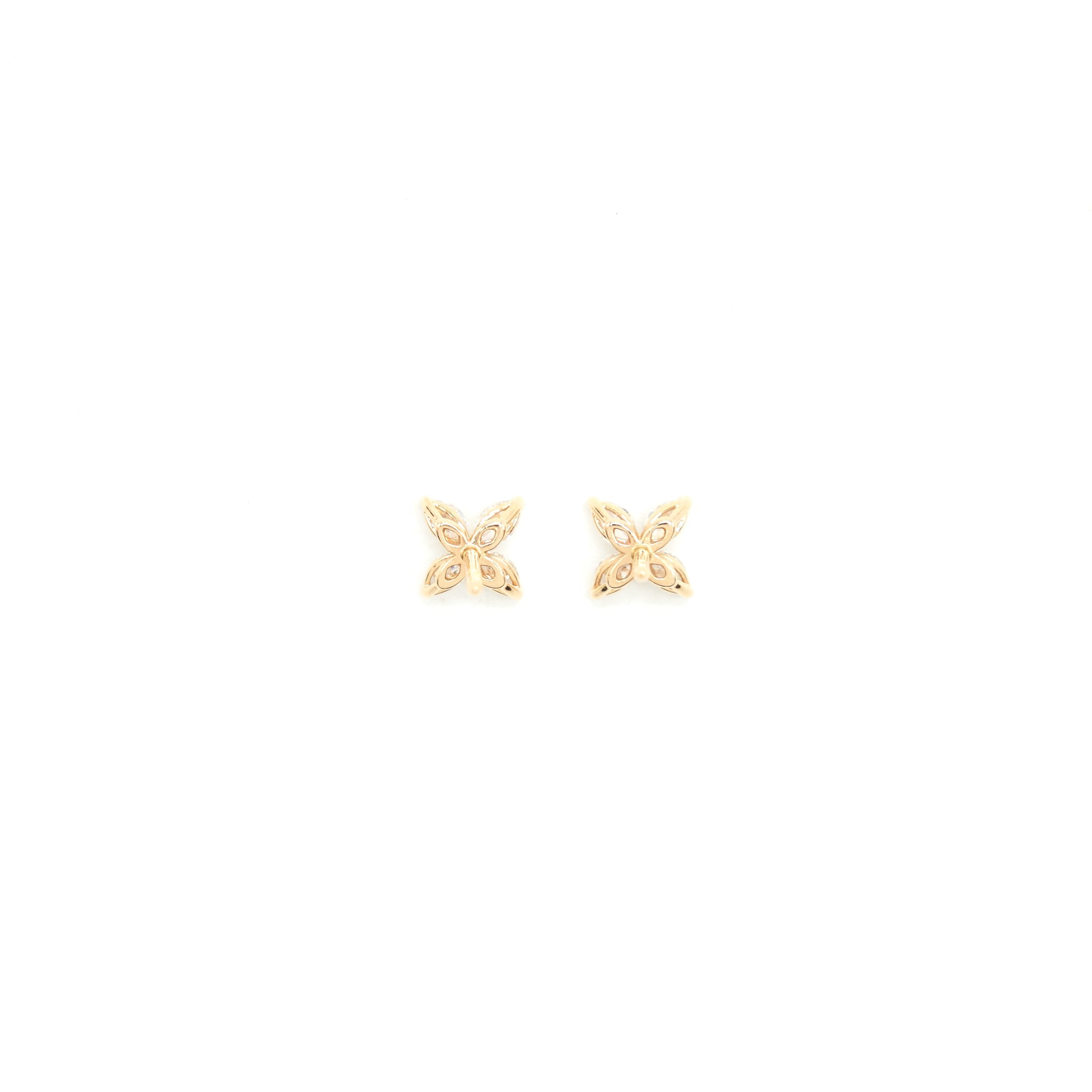 TIFFANY VICTORIA EARRINGS 18K ROSE GOLD WITH MARQUISE DIAMONDS