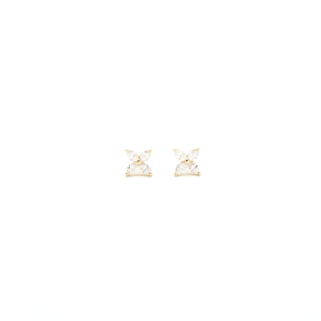 TIFFANY VICTORIA EARRINGS 18K ROSE GOLD WITH MARQUISE DIAMONDS