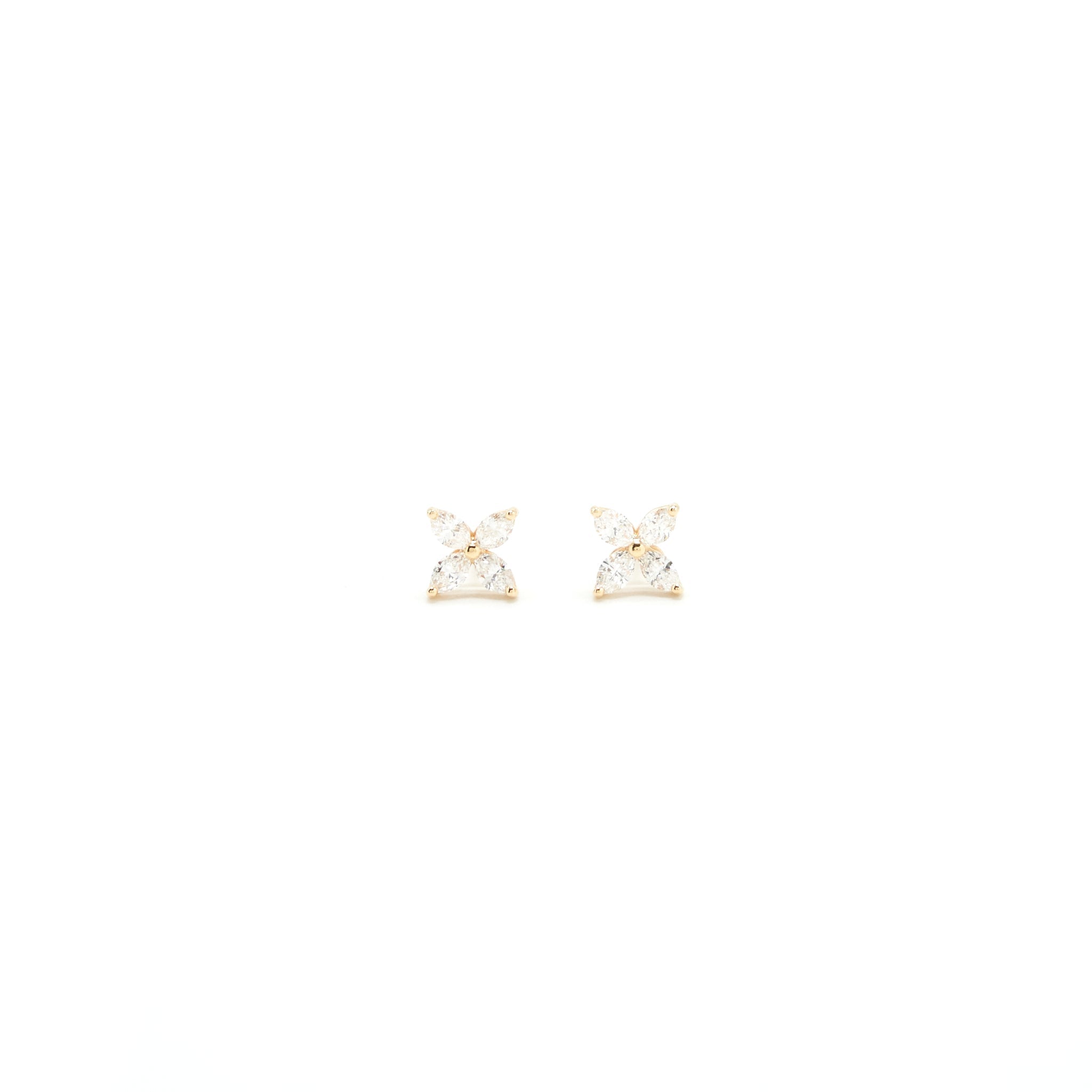 TIFFANY VICTORIA EARRINGS 18K ROSE GOLD WITH MARQUISE DIAMONDS