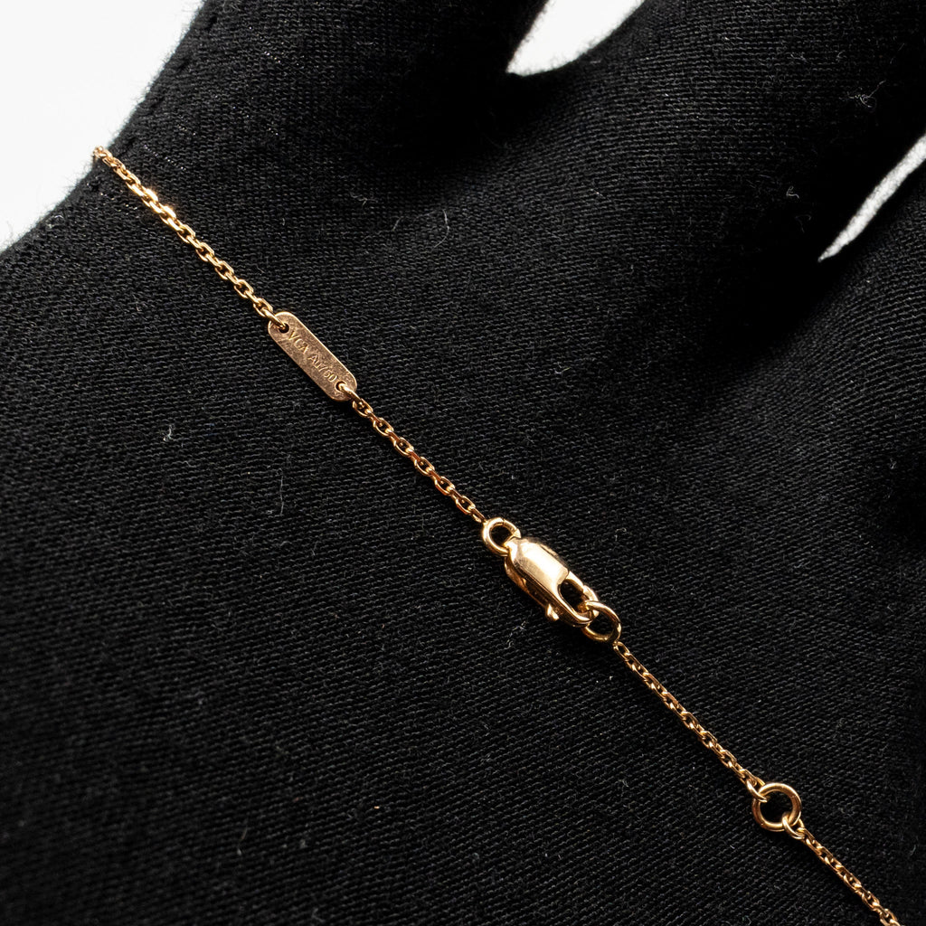 VAN CLEEF & ARPELS SWEET ALHAMBRA PENDANT CARNELIAN ROSE GOLD