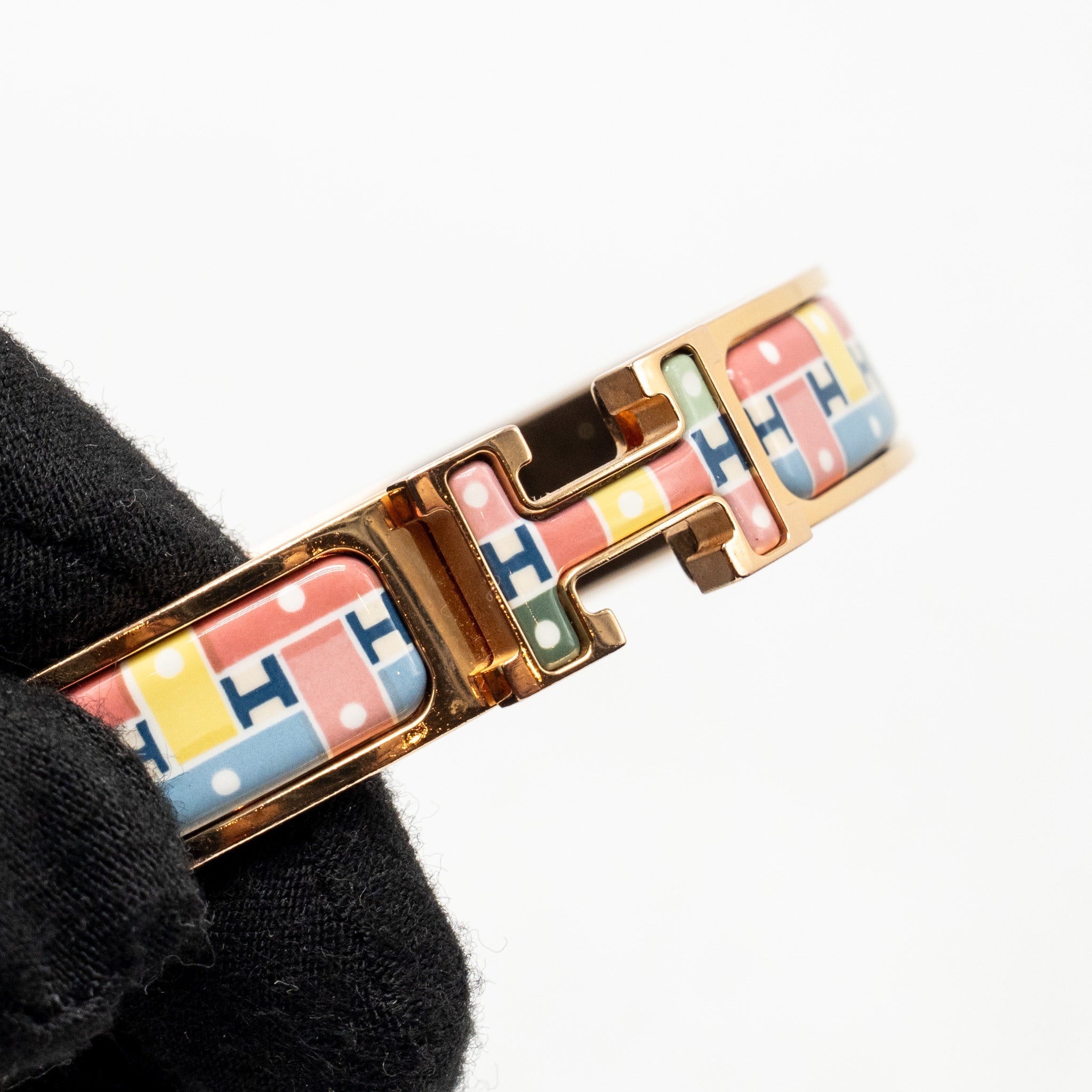 HERMES CLIC H BRACELET SON DU H MULTICOLOUR RGHW