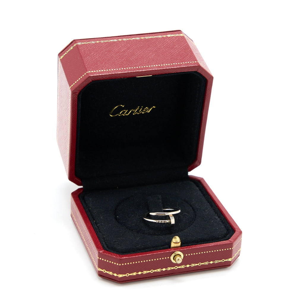 CARTIER JUST RUN CLOU RING WHITE GOLD