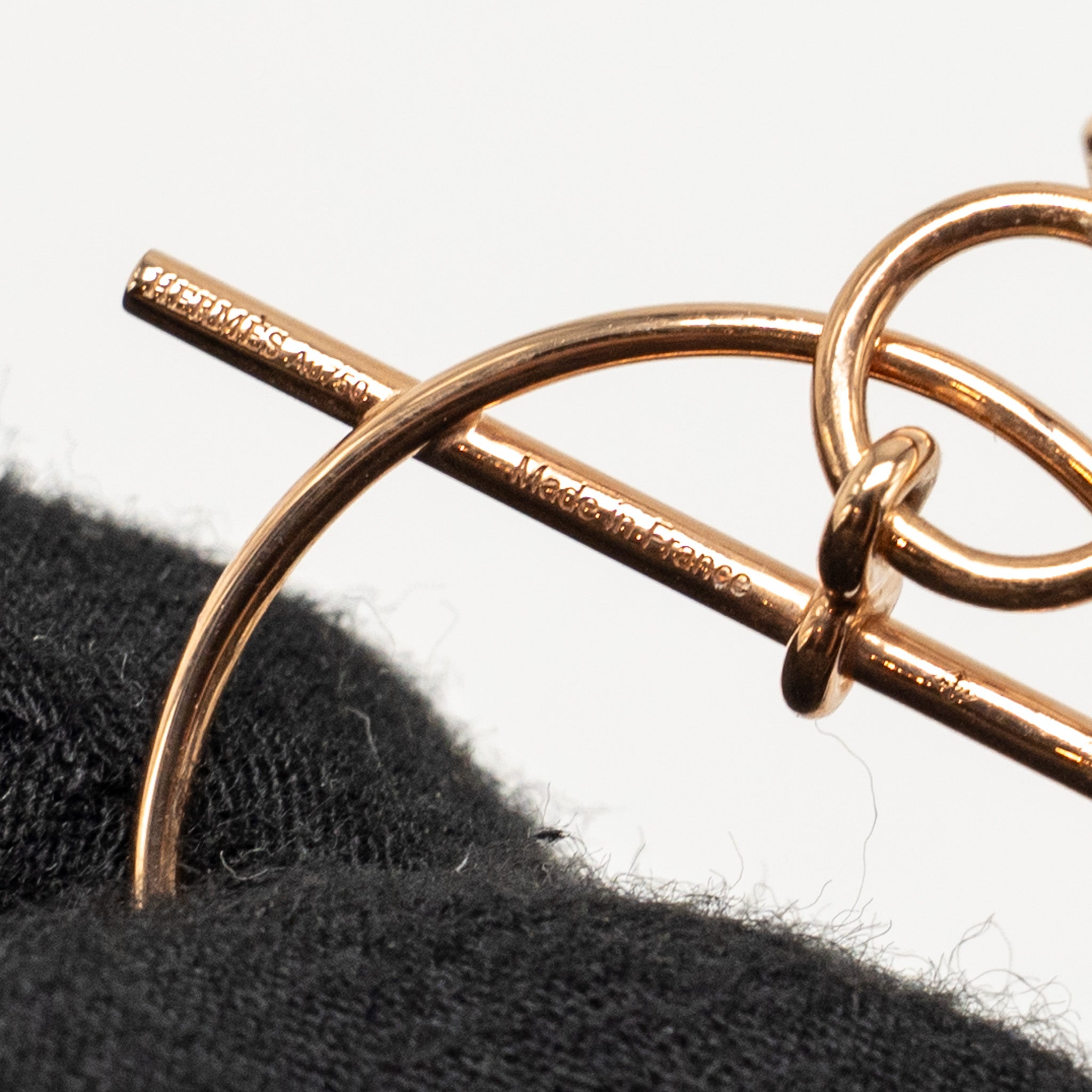 HERMES LOOP EARRING ROSE GOLD