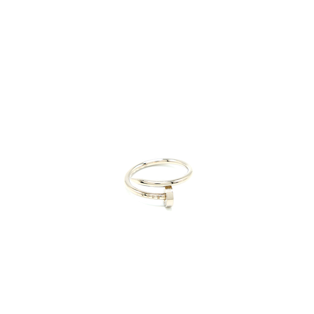 CARTIER JUST RUN CLOU RING WHITE GOLD