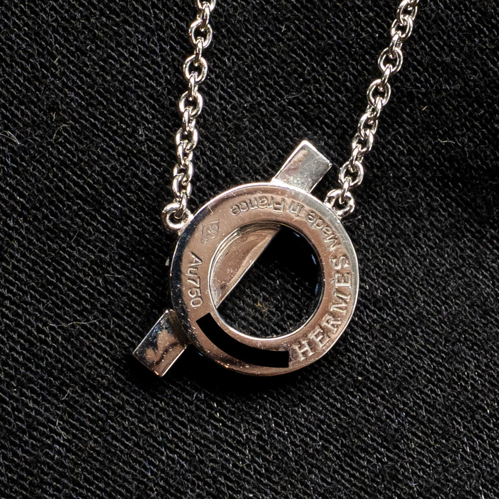 HERMES FINESSE PENDANT WHITE GOLD, SAPHIRES BLUE