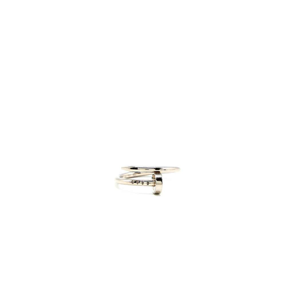 CARTIER JUST RUN CLOU RING WHITE GOLD