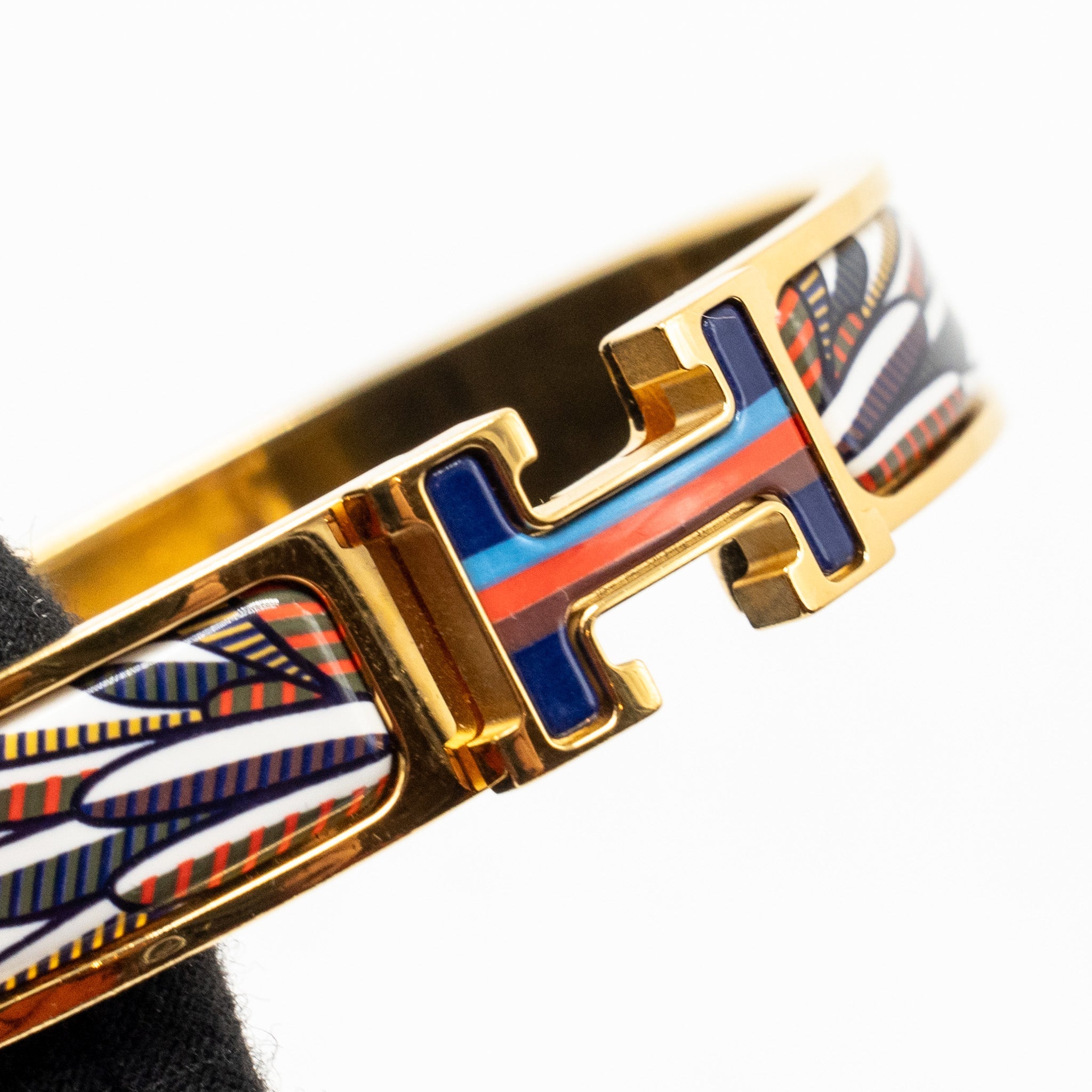 HERMES CLIC H BRACELET PEGASE POP MULTICOLOUR GHW