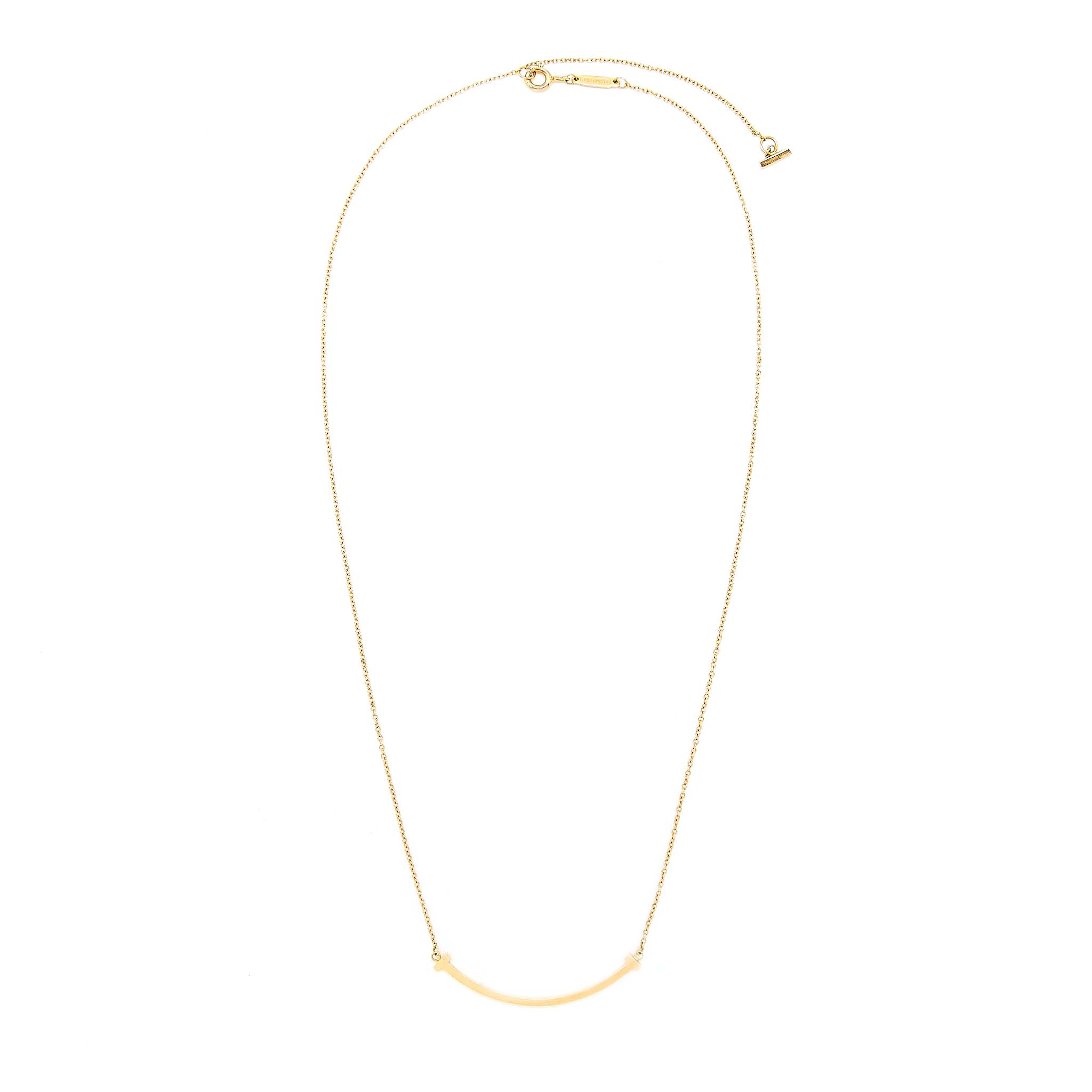 TIFFANY & CO. T SMILE PENDANT ROSE GOLD, SMALL MODE