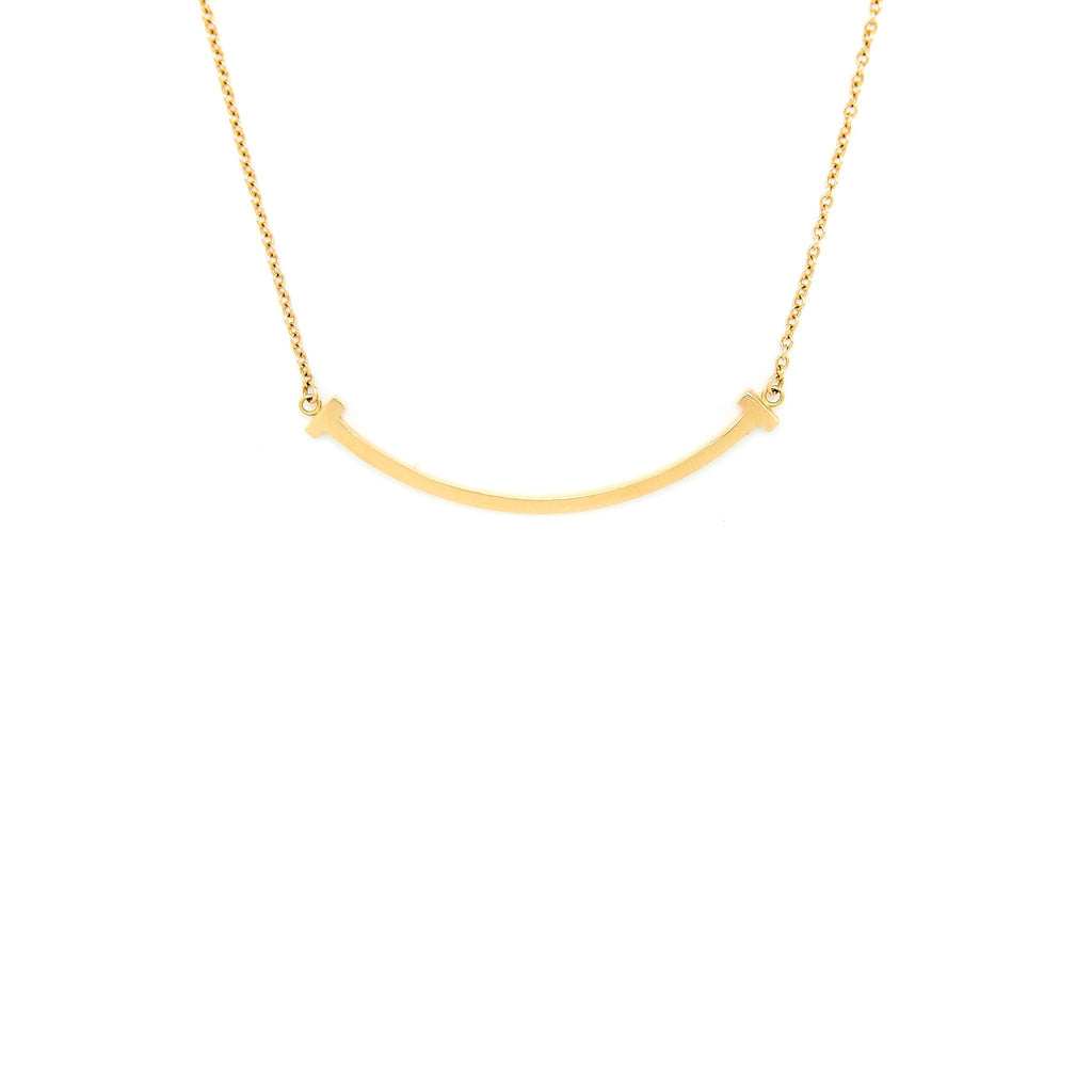 TIFFANY & CO. T SMILE PENDANT ROSE GOLD, SMALL MODE