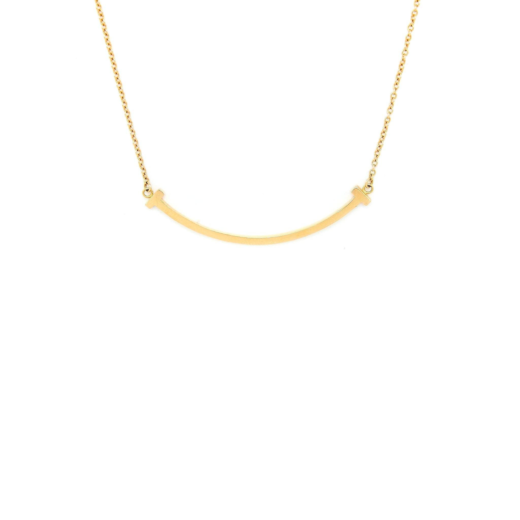 TIFFANY & CO. T SMILE PENDANT ROSE GOLD, SMALL MODE