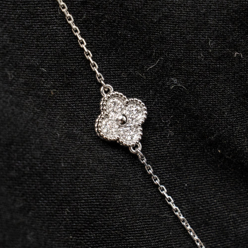 VAN CLEEF & ARPELS SWEET ALHAMBRA BRACELET WHITE GOLD WITH DIAMONDS